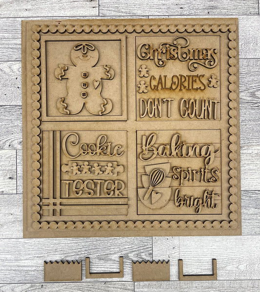 Christmas Calories Don't Count Leaning ladder inserts and sign cutouts - unpainted wooden cutouts, ready for you to paint (Copy)