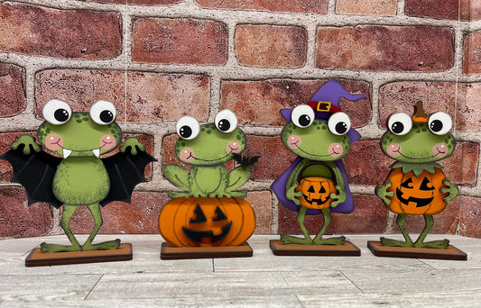 $10.00 Thursday -  Halloween  Frog Standers - unpainted cutouts ready for you to finish