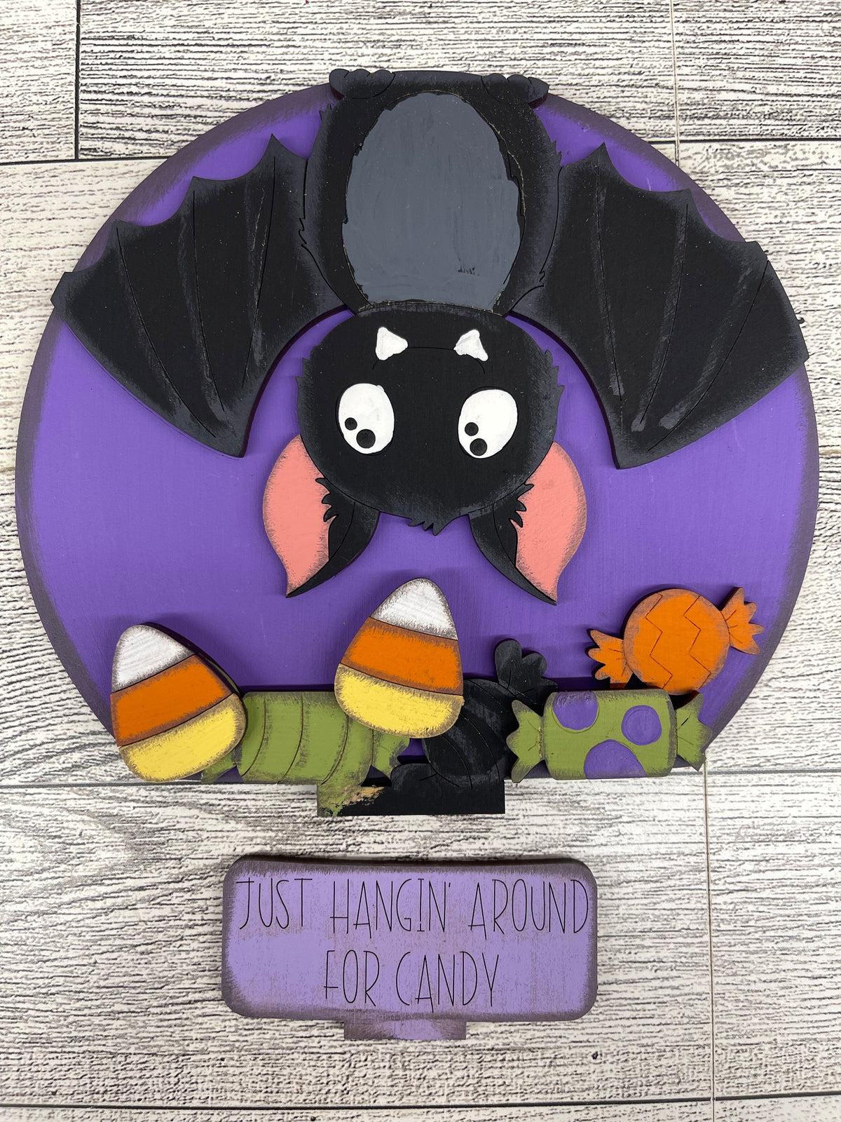 Halloween Bat Globe Insert - unpainted wood cutouts, ready for you to paint