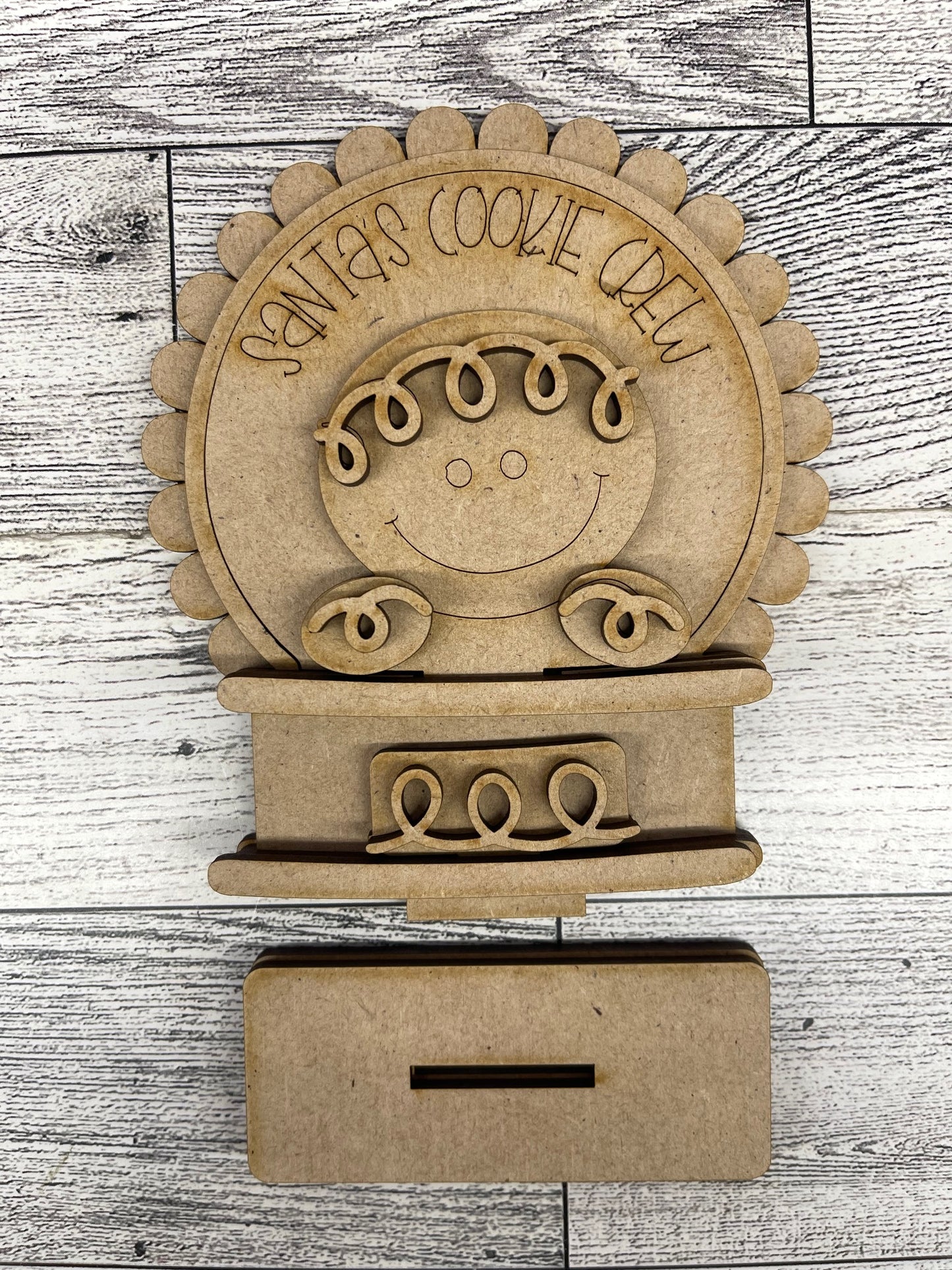 Gingerbread 2026 Globe Insert - unpainted wood cutouts, ready for you to paint