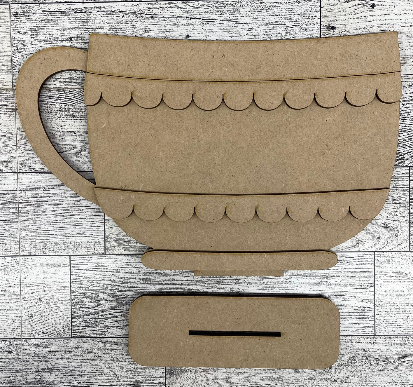 Cups for Basket Inserts - unpainted wood cutouts, ready for you to paint
