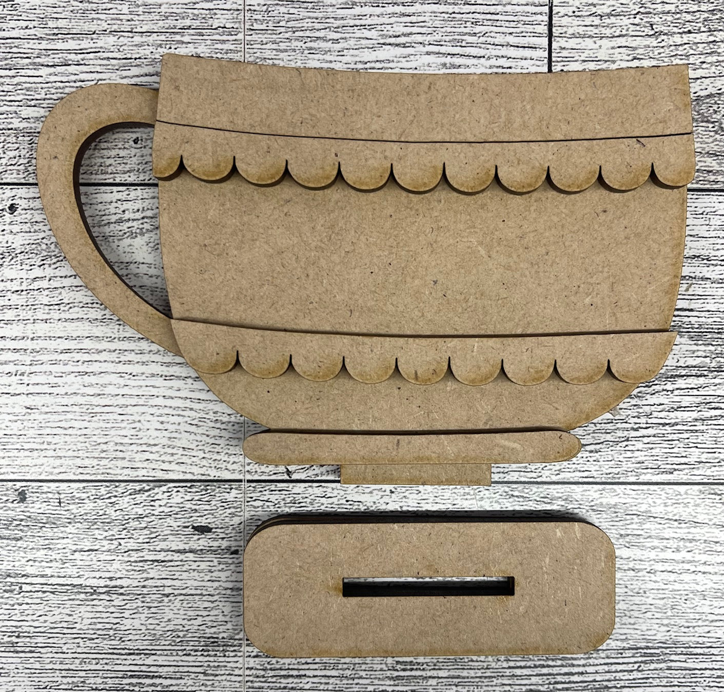 Cups for Basket Inserts - unpainted wood cutouts, ready for you to paint