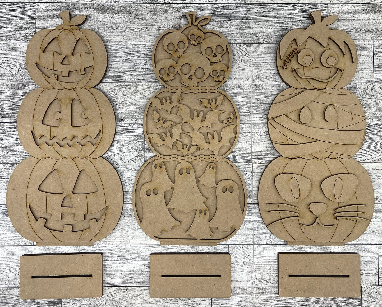 Stacking Pumpkin Stander - 3 choices - unpainted cutouts ready for you to paint