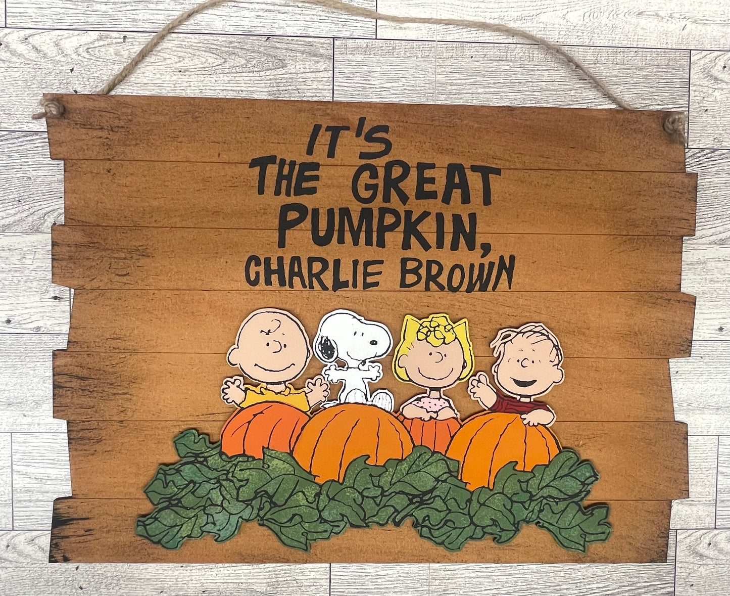 Its the Great Pumpkin Charlie Brown Sign - Cutout unpainted wood ready for you to paint