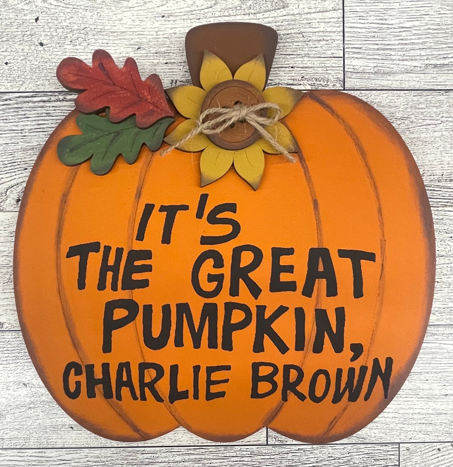 Pumpkin for It’s the great pumpkin, Charlie Brown - unpainted wood ready for you to paint
