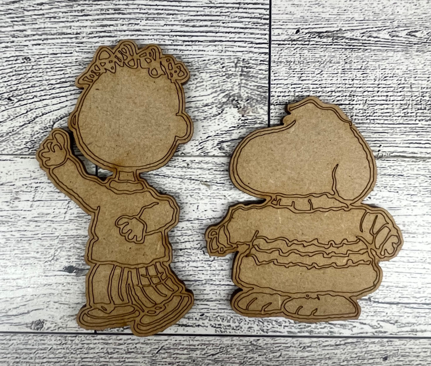 Peanuts Sweater Weather - Cutout unpainted wood ready for you to paint