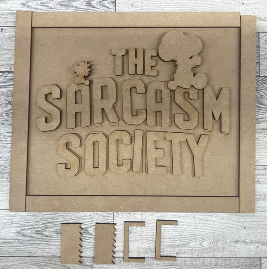 Peanuts The Sarcasm Society - Cutout unpainted wood ready for you to paint