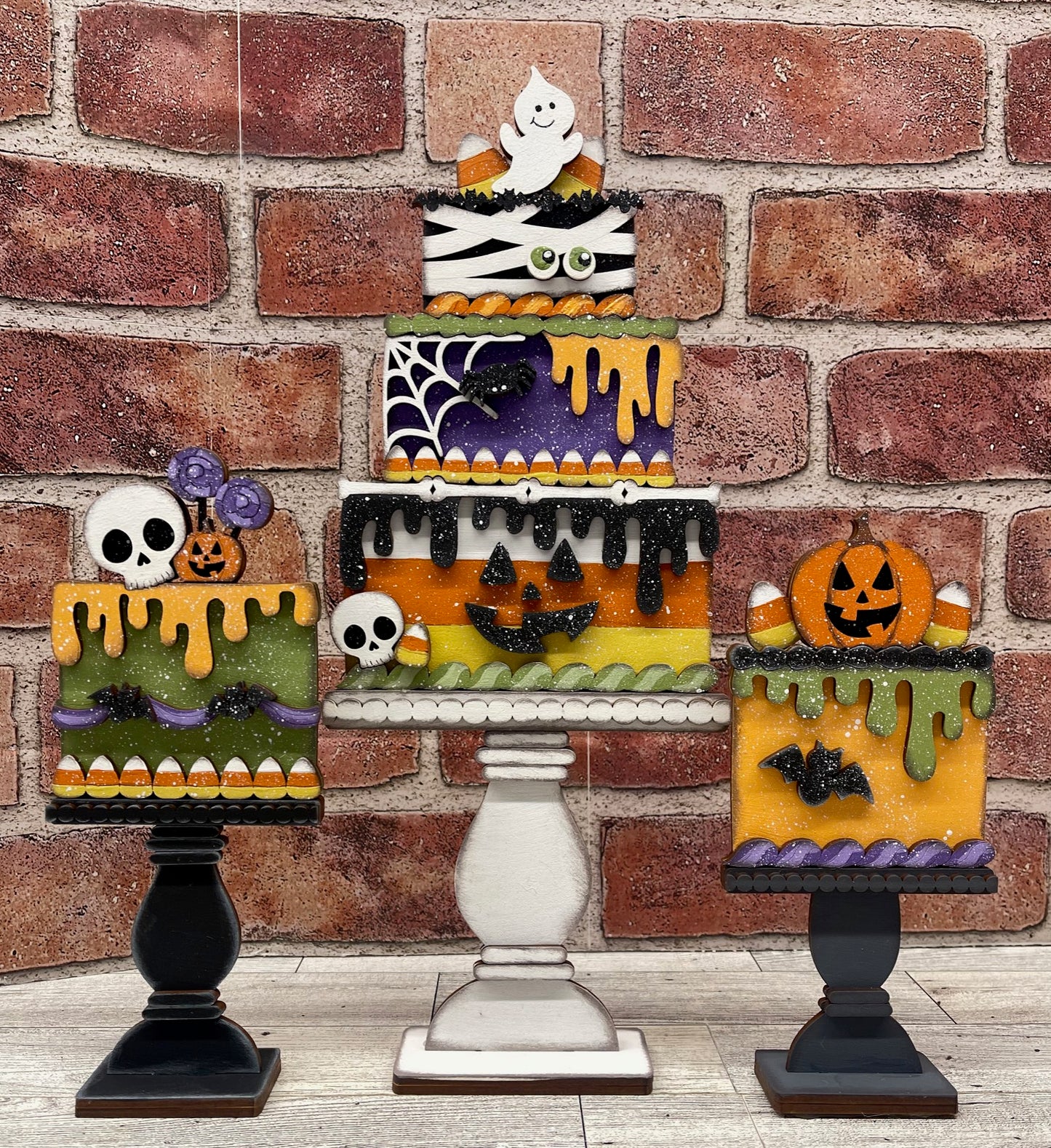 $12.00 Tuesday - Halloween Cake Trio with Bases cutouts ready for you to finish - truck sold separately (