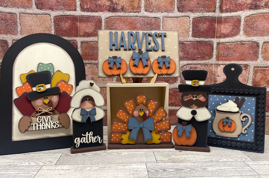 September Monthly Craft Kit - Thanksgiving Themed - does not include frame or plain arch or HOME arch frame sold separately - unpainted ready for you to finish
