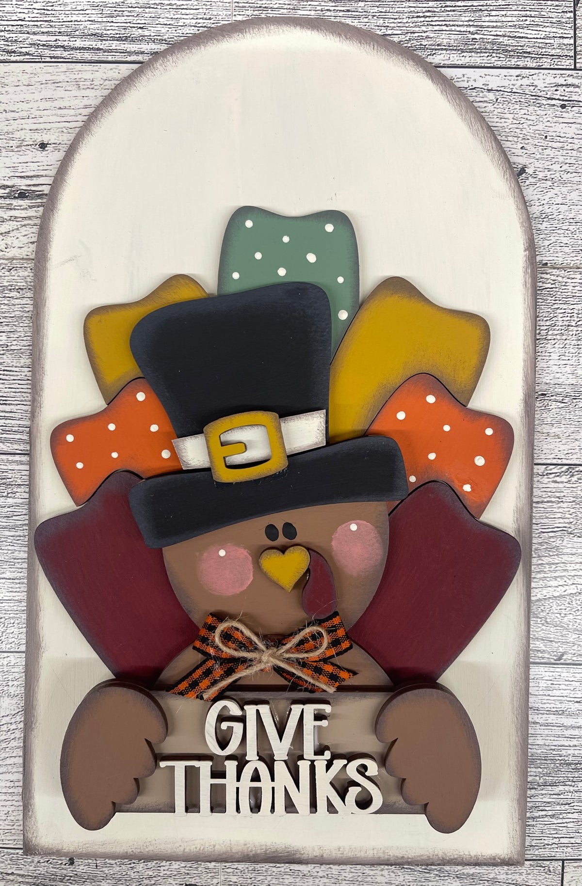 September Monthly Craft Kit - Thanksgiving Themed - does not include frame or plain arch or HOME arch frame sold separately - unpainted ready for you to finish