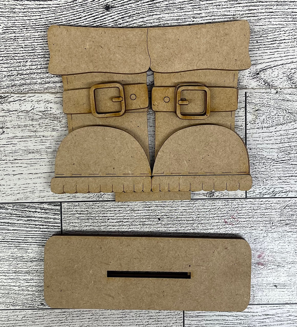 Christmas Boots for Basket Inserts - unpainted wood cutouts, ready for you to paint