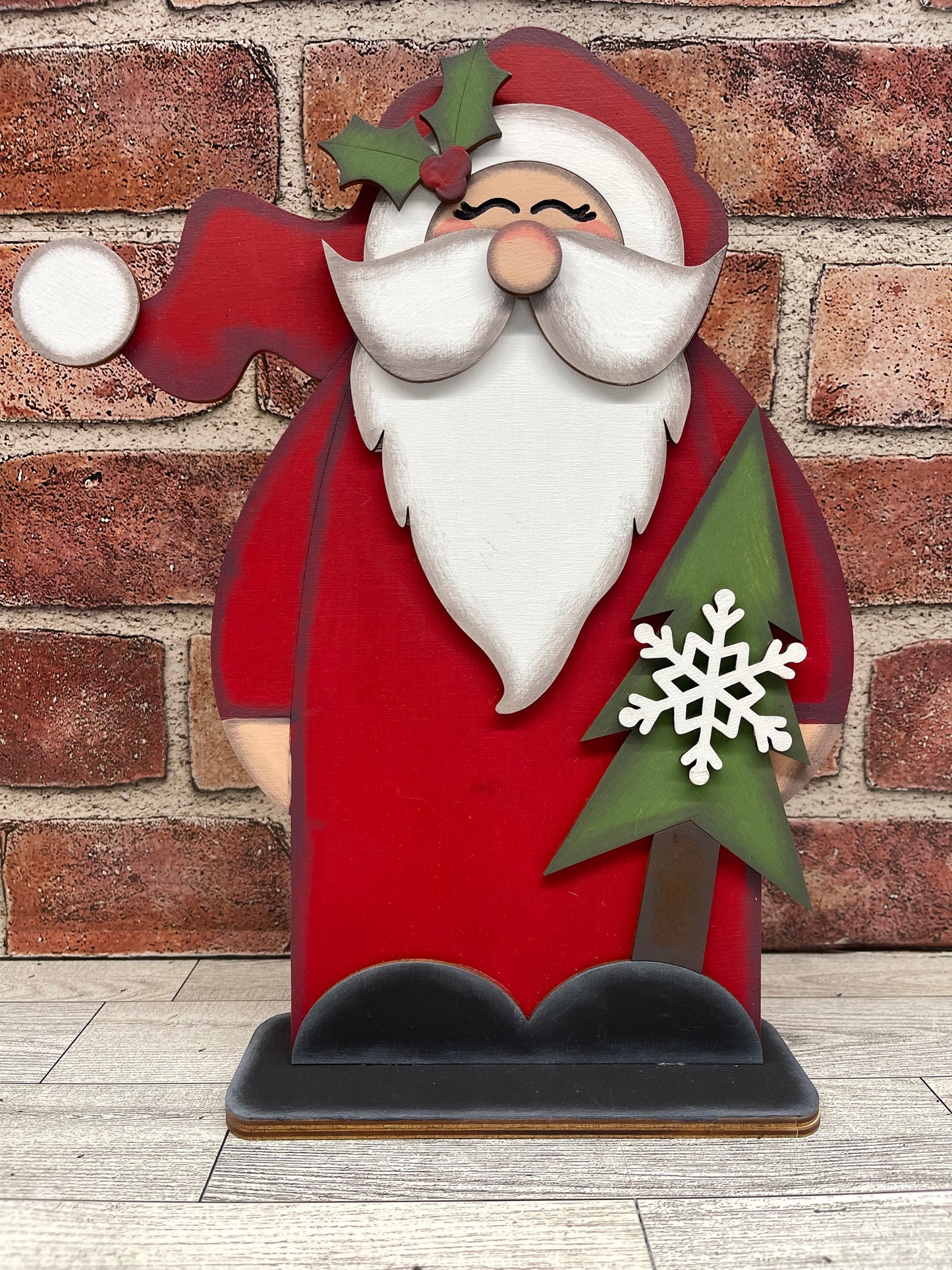 Painted Large Prim Santa Stander