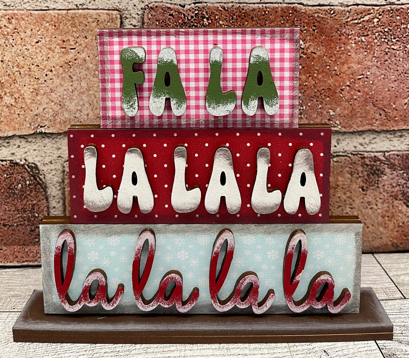 Painted - Fa La La La La  Word Stander
