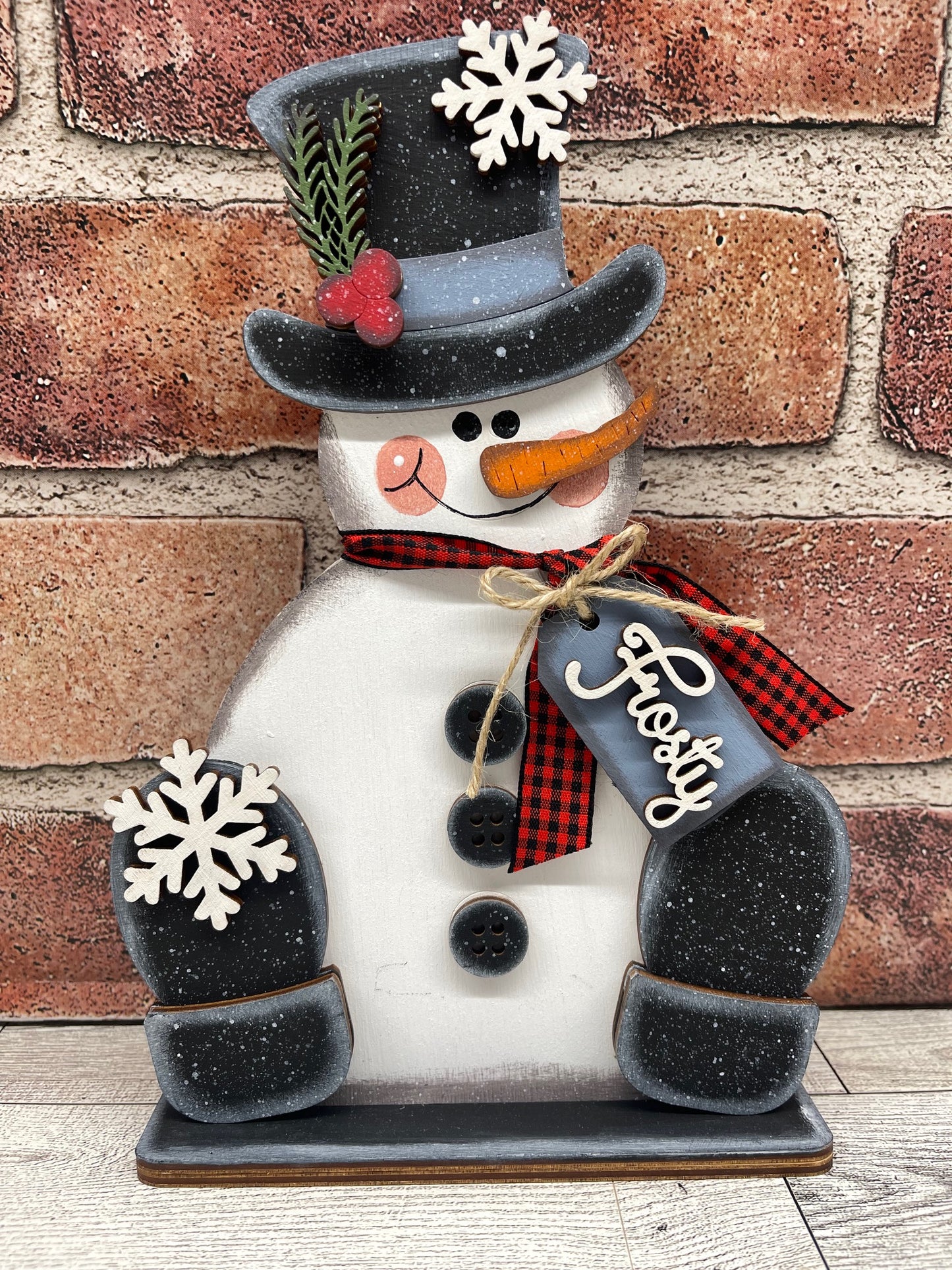 Painted - Sitting Snowman