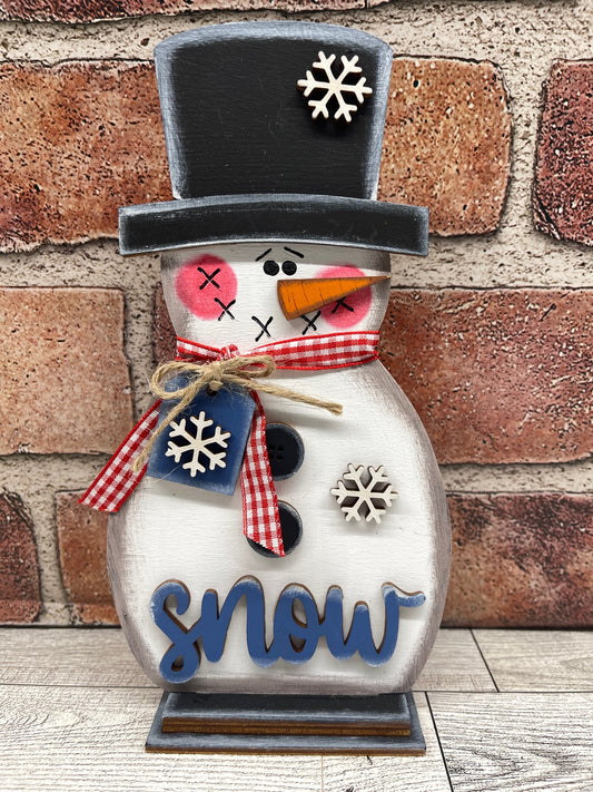 Painted - Snowman - Snow Stander