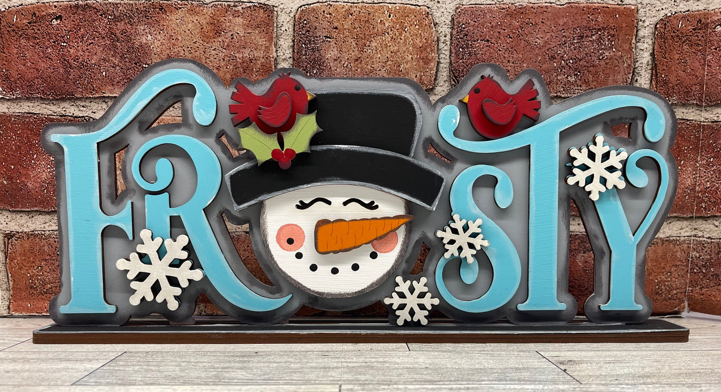 Painted - Large Frosty Word Stander