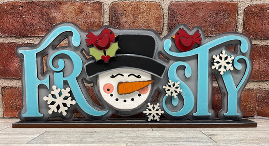 Painted - Large Frosty Word Stander