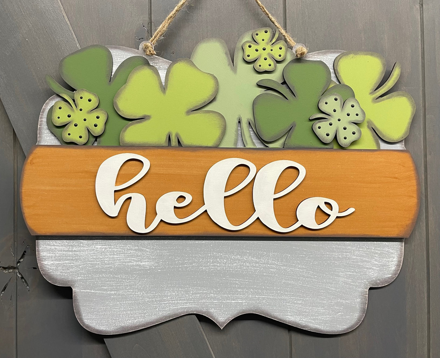 February 2025 Sign insert only - Hello Door Sign Insert only unpainted cutouts - doesn't include the door sign backer