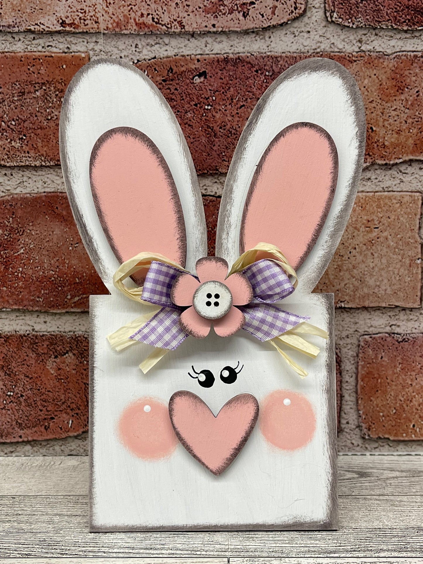 Both March 2025 Insert and blocks only - March Craft Kit - Hello Door Sign Insert and House Ladder Blocks Only unpainted cutouts, Bonus Bunny Kit - doesn't include the door sign backer and house leaning ladder