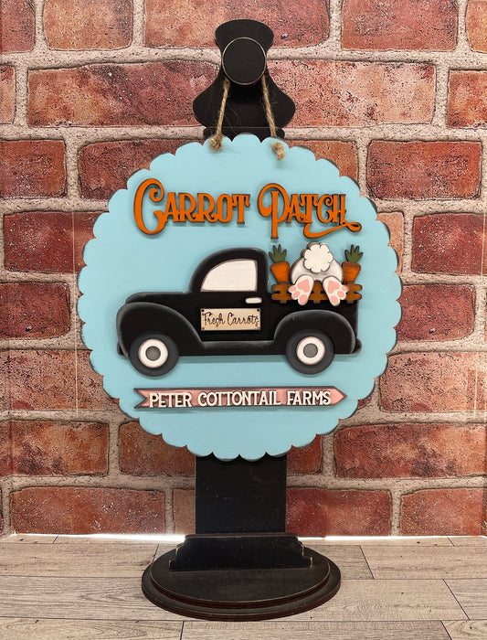 Painted Carrot Patch Truck Door Sign
