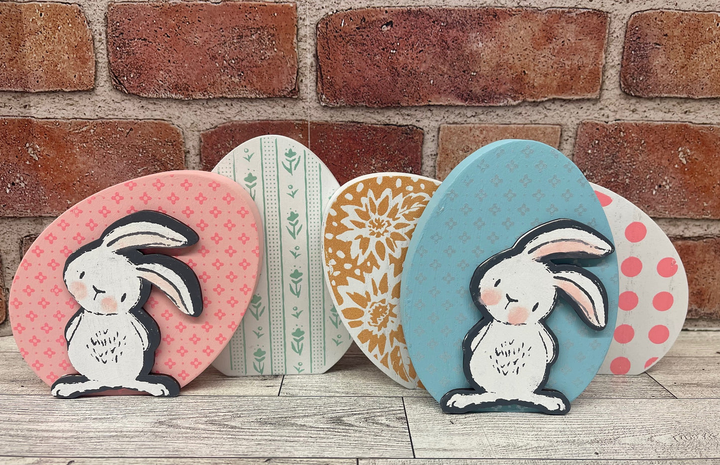 Painted Chunky Eggs Set of 5