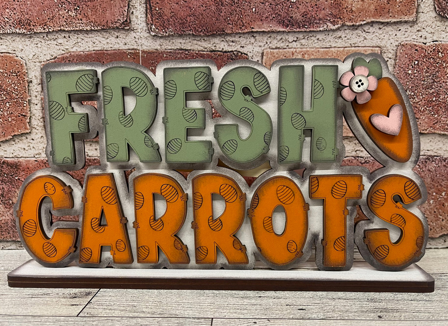 Painted Fresh Carrots Stander