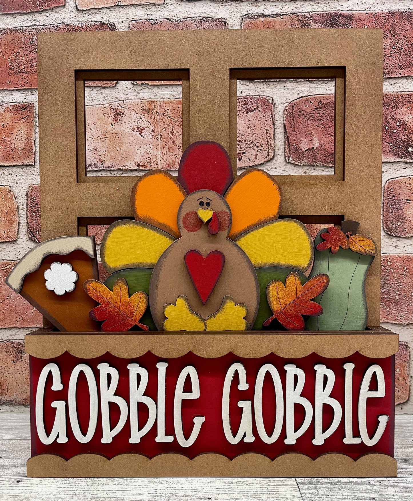 Thanksgiving Turkey Insert for Changeable Window Box unpainted wood cutouts, ready for you to paint