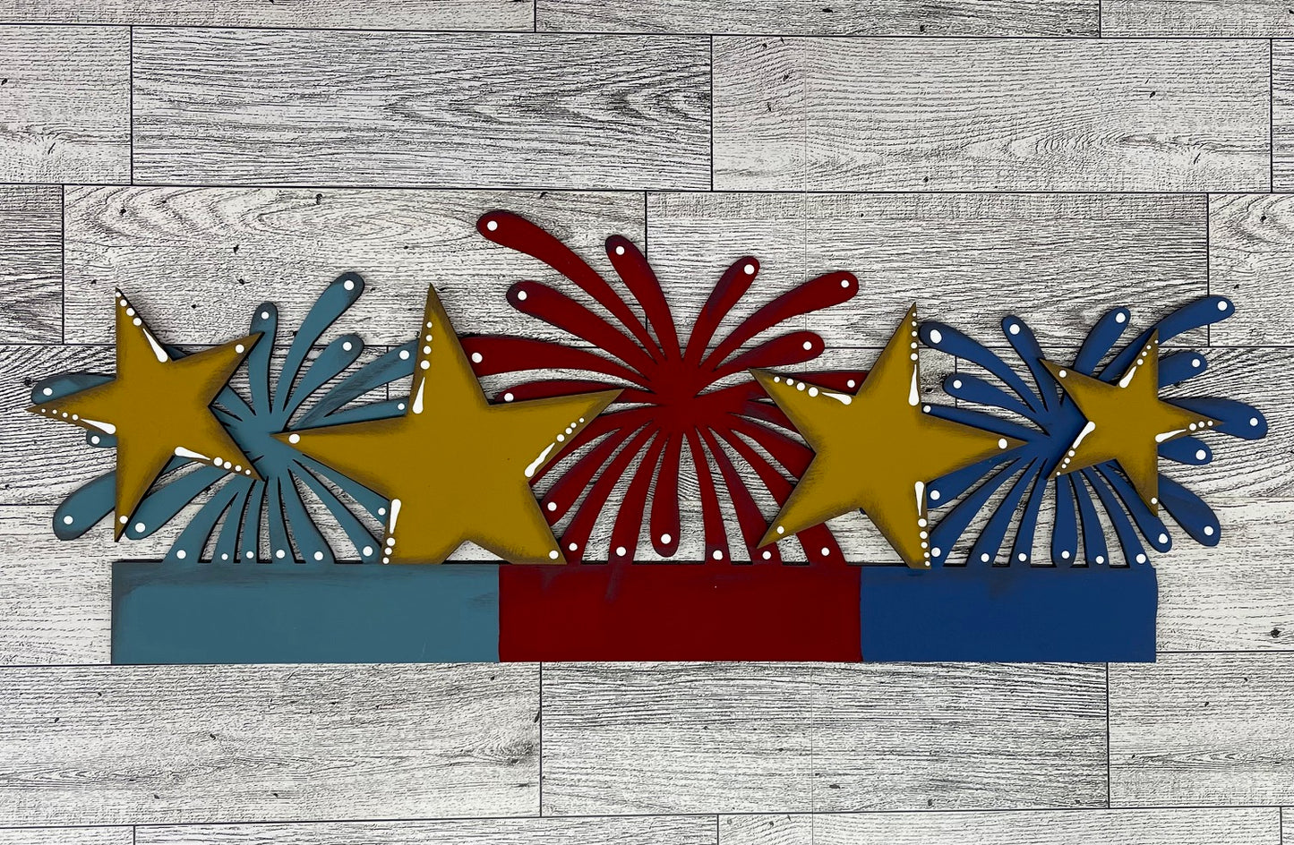 Both June 2025 Insert and blocks only - June Craft Kit - Hello Door Sign Insert and House Ladder Blocks Only unpainted cutouts, Bonus Patriotic Moose Stander Kit- doesn't include the door sign backer and house leaning ladder