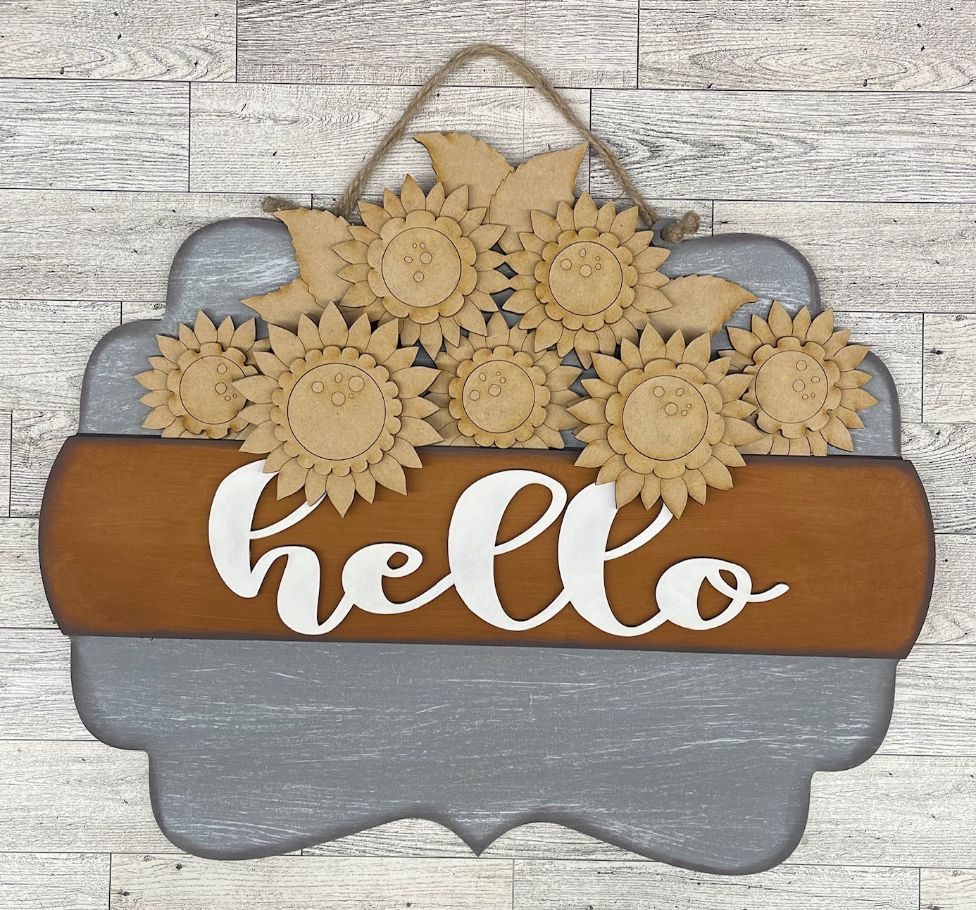 July 2025 Sign insert only - Hello Door Sign Insert only unpainted cutouts - doesn't include the door sign backer