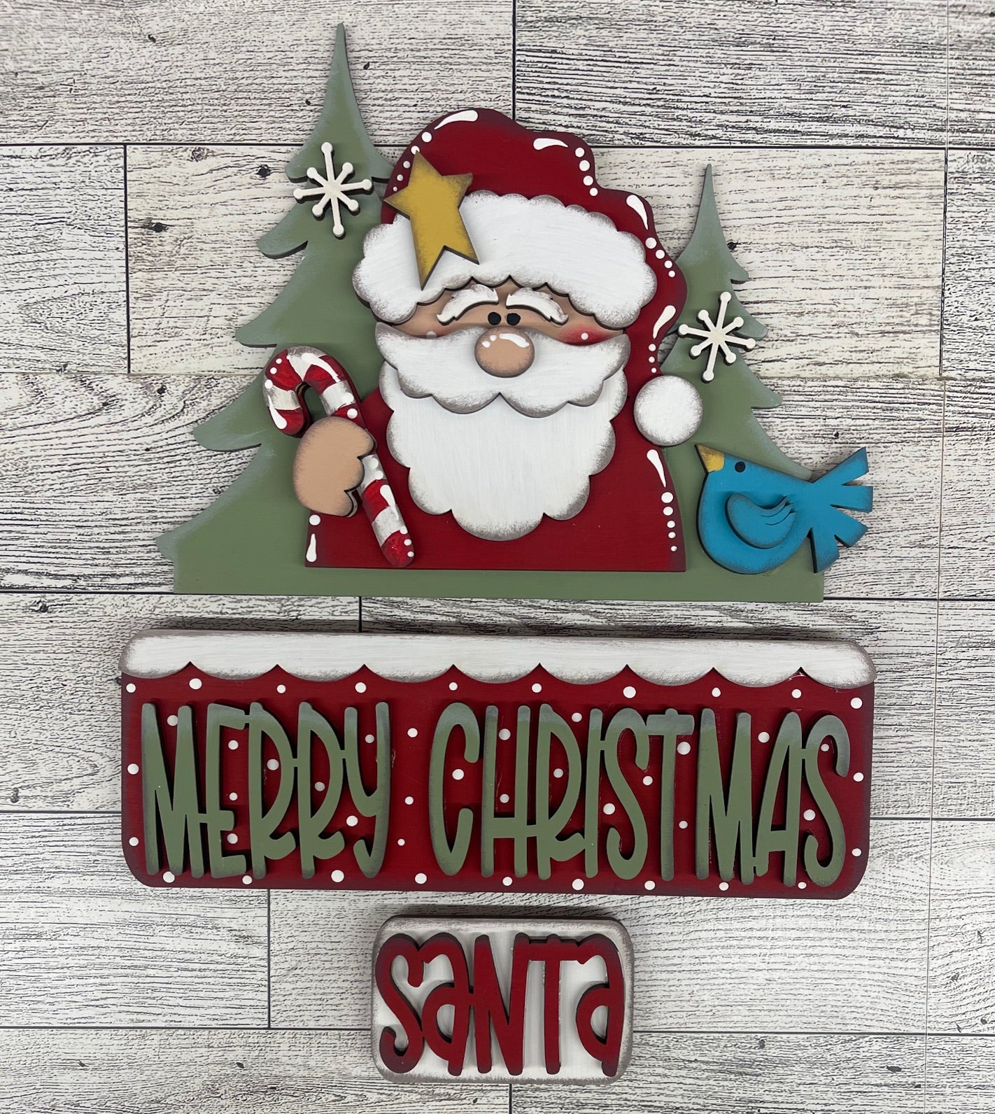 Day 5 - Christmas in July - Santa Merry Christmas Truck Insert - wood cutouts