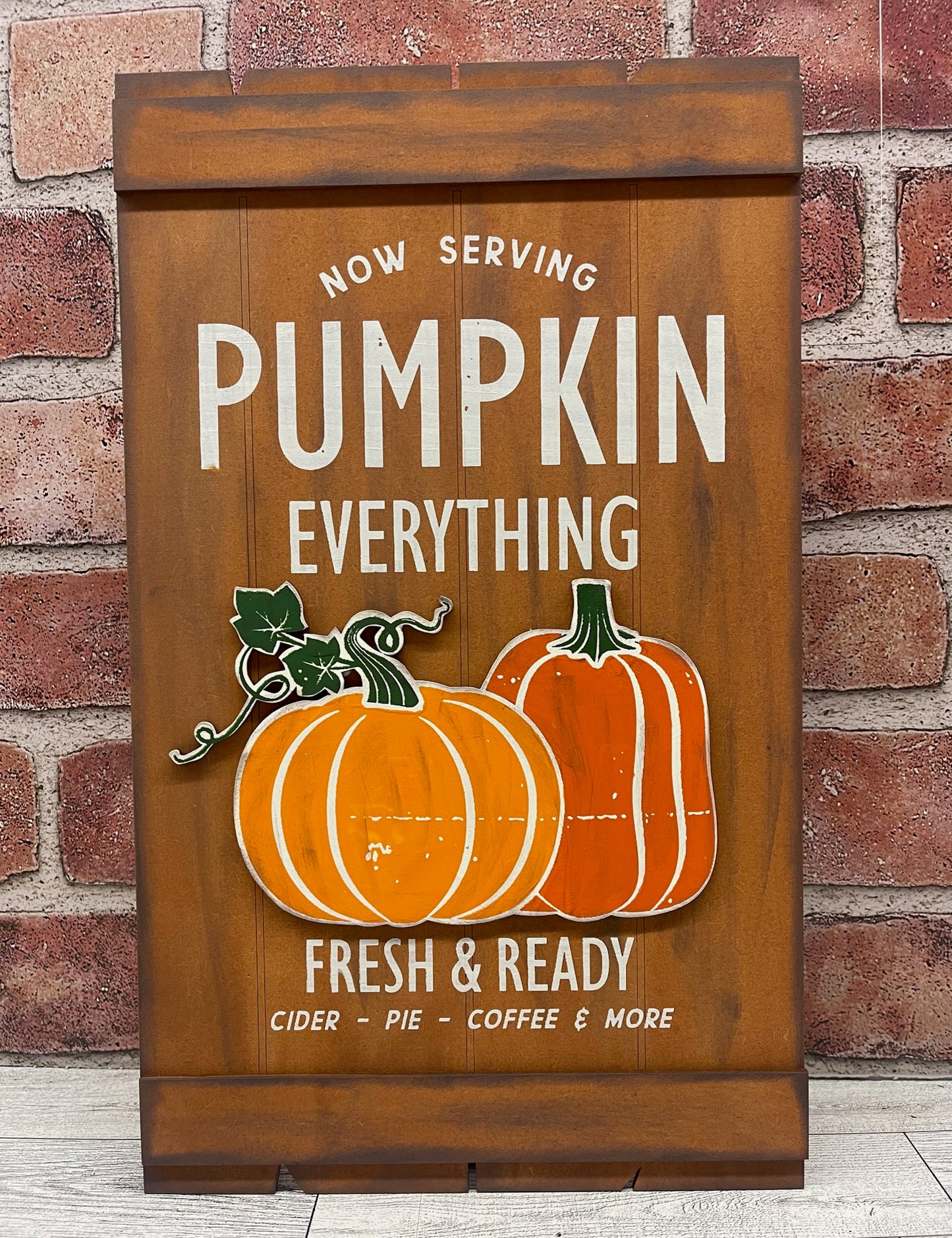 Pumpkin Everything Coffee Cup Sign or Rustic Sign - unpainted wooden cutouts, ready for you to paint