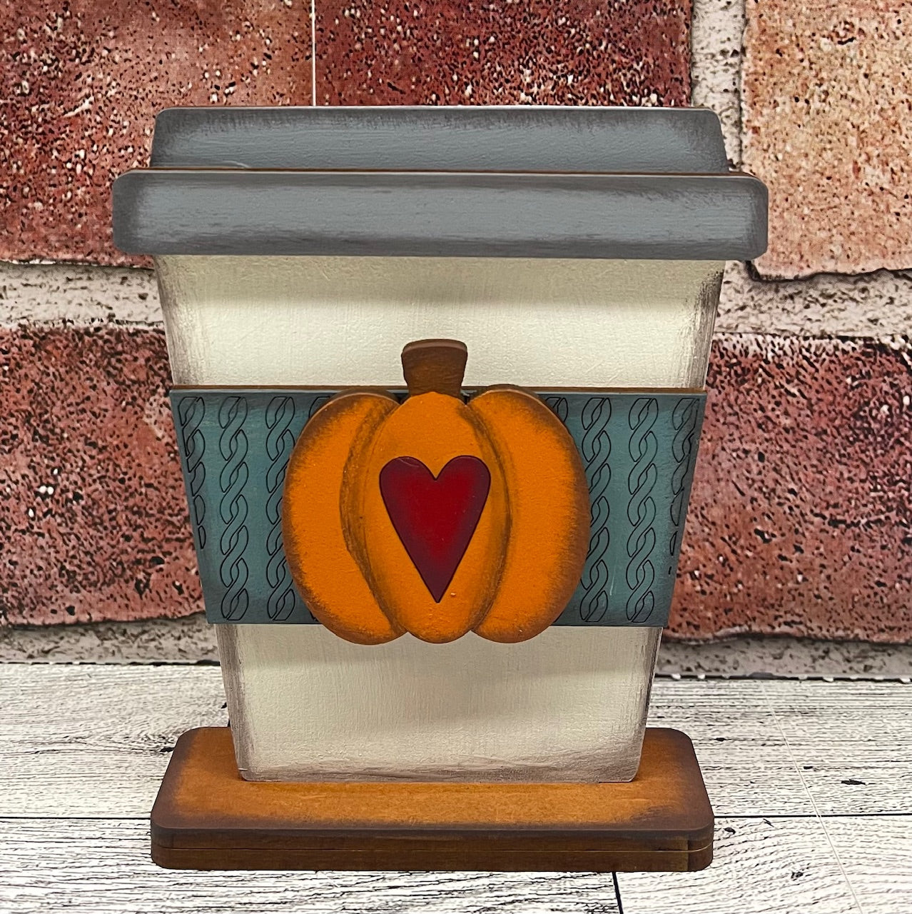Pumpkin Everything Coffee Cup Sign or Rustic Sign - unpainted wooden cutouts, ready for you to paint