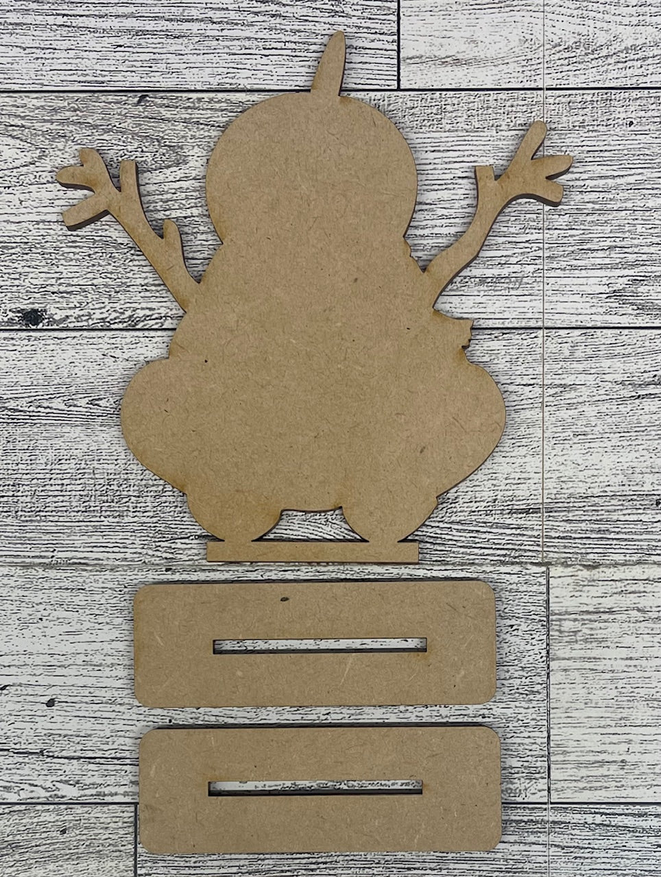Oh, Hello Winter Snowman Cutouts - unpainted wooden cutouts, ready for you to paint