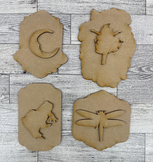 Twilight Apothecary cutouts - unpainted wooden cutouts, ready for you to paint