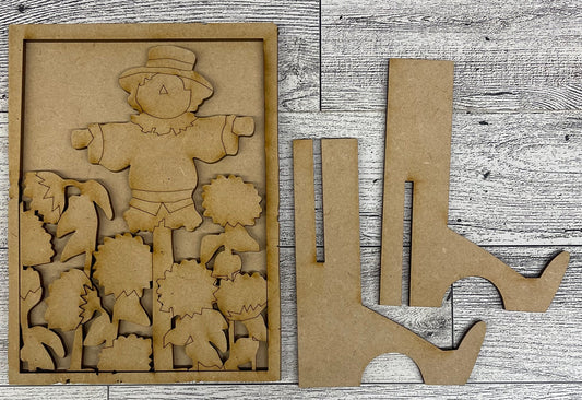 Scarecrow cutouts - unpainted wooden cutouts, ready for you to paint