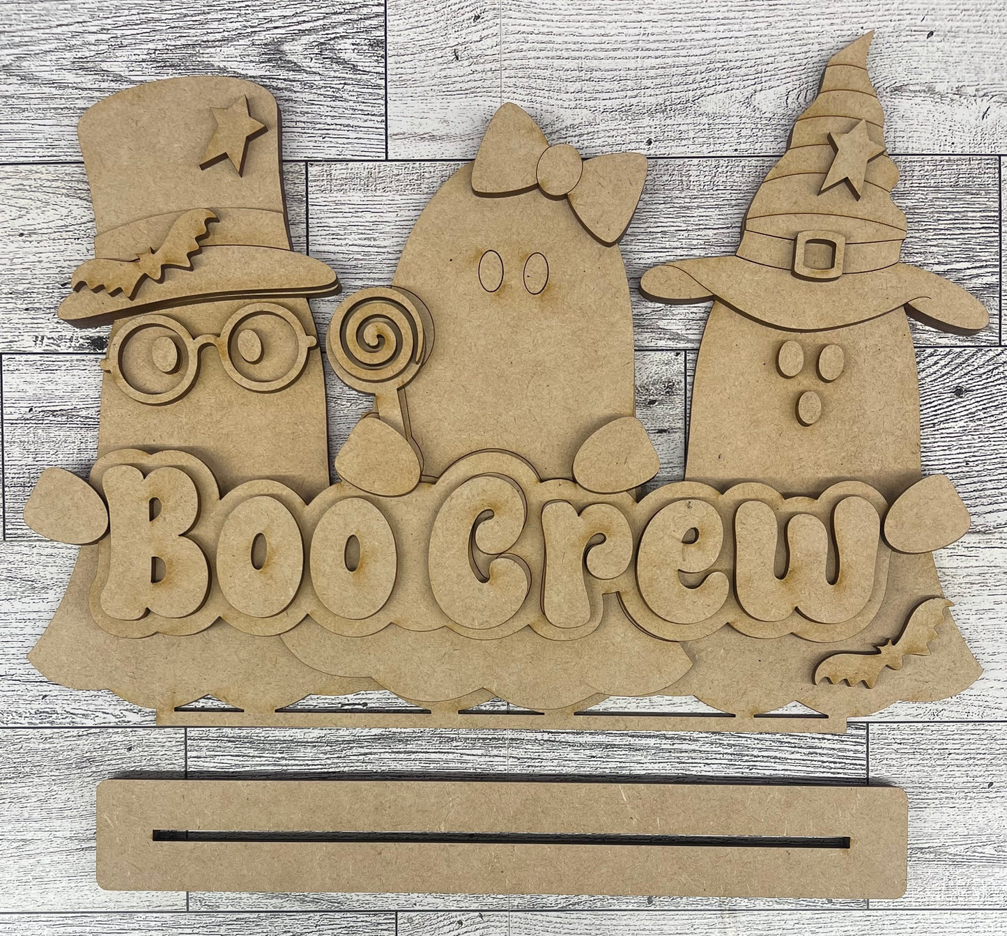 Boo Crew Halloween Ghost Stander - unpainted cutouts