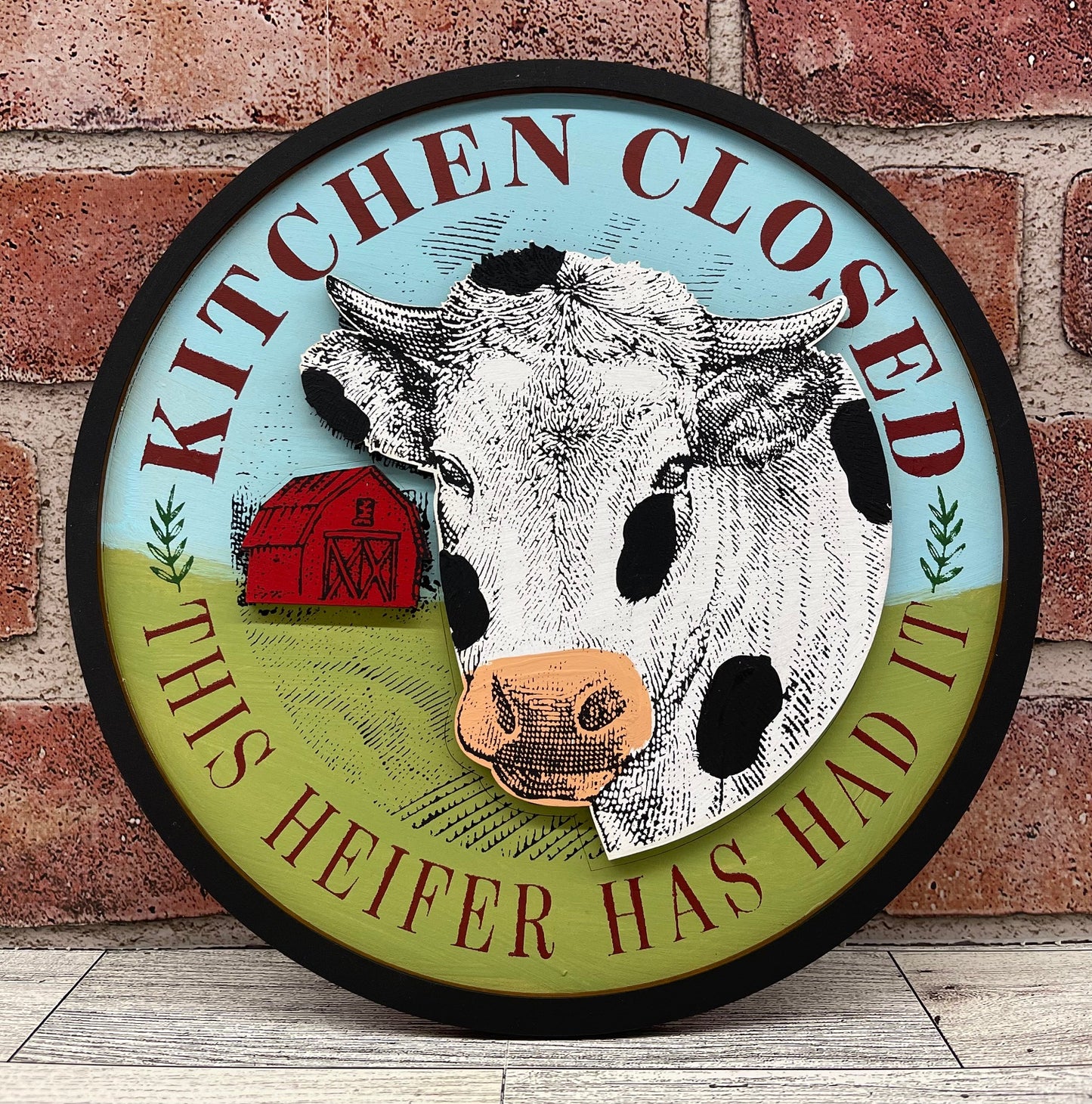 Kitchen Closed this Heifer has had it cutouts - unpainted wooden cutouts, ready for you to paint