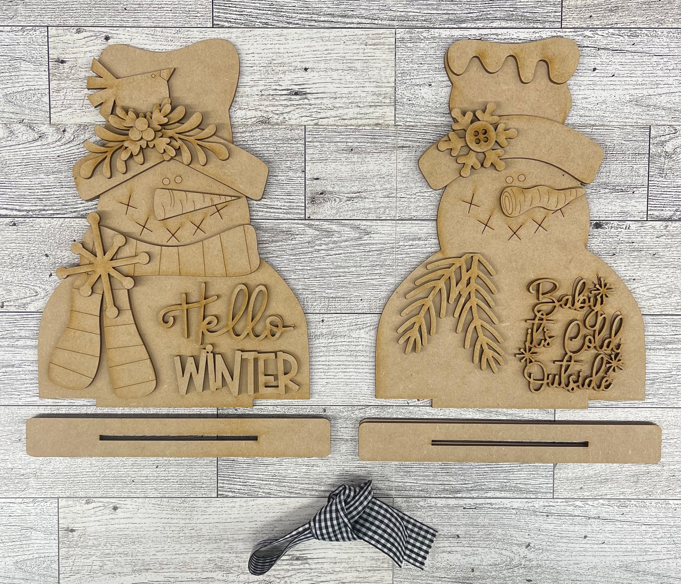 Day 17 - Christmas in July - Snowman Standers - Ready for you to paint