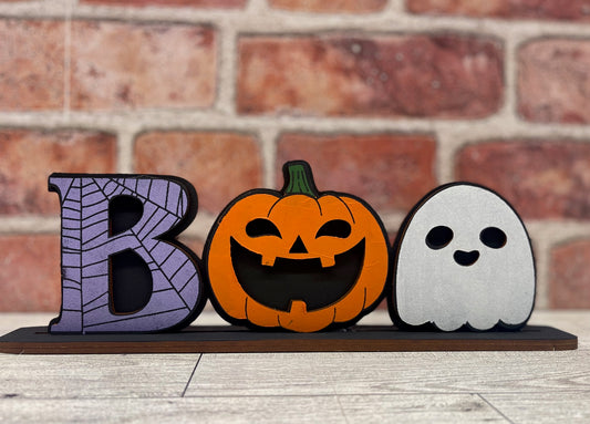 BOO Stander cutouts - unpainted wooden cutouts, ready for you to paint