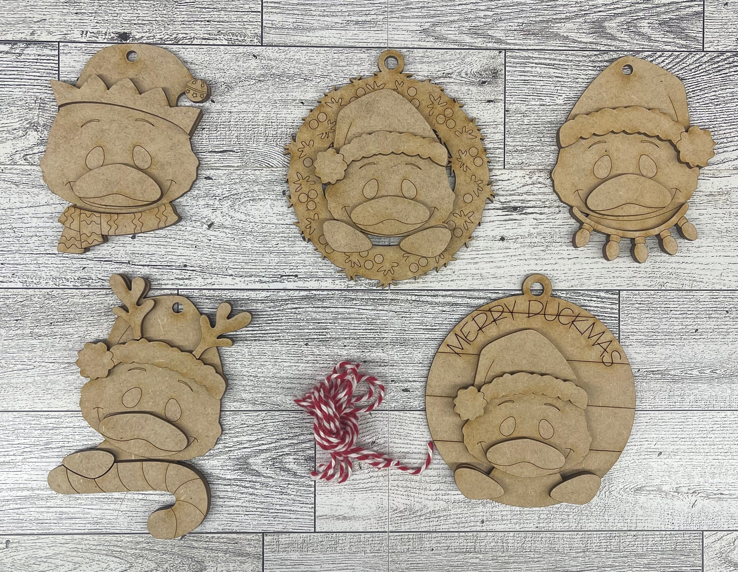 Day 20- Christmas in July - Duck Christmas Ornaments - Ready for you to paint