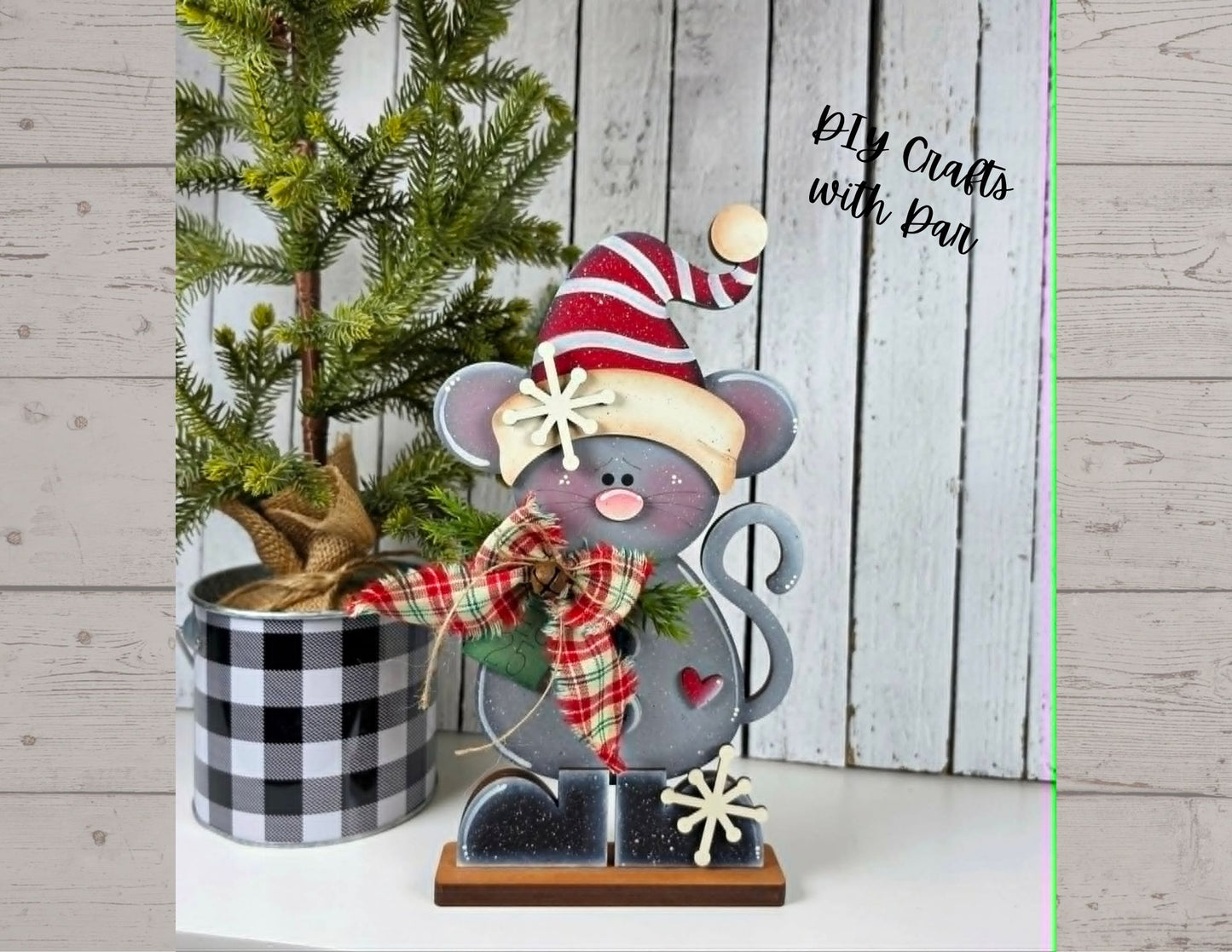 August 2026 - Dar's Christmas Craft Club - unpainted wood cutouts, ready for you to paint