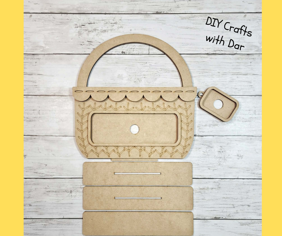 Basket that fits Truck Insert pieces - wood cutouts - unpainted wooden cutouts, ready for you to paint