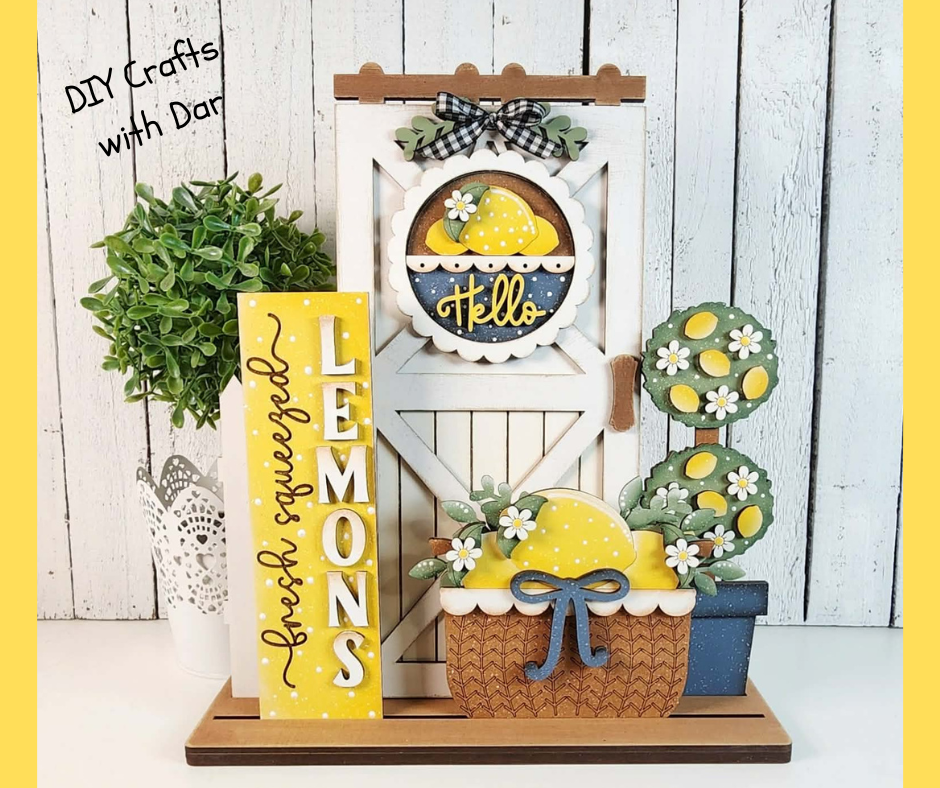 Lemon Barn Door inserts - wood cutouts - unpainted wooden cutouts, ready for you to paint