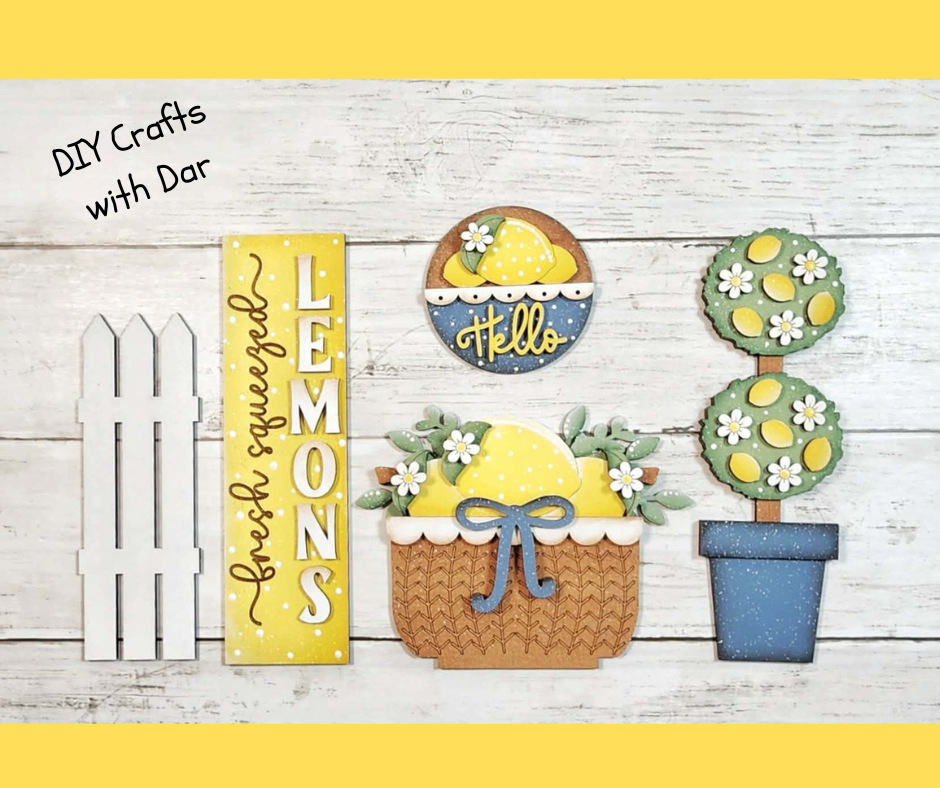 Lemon Barn Door inserts - wood cutouts - unpainted wooden cutouts, ready for you to paint