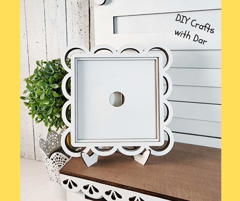 Lacey Frame for sign - wood cutouts - unpainted wooden cutouts, ready for you to paint