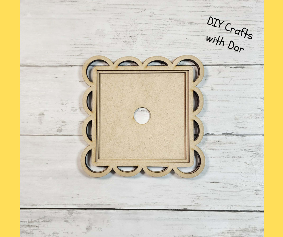 Lacey Frame for sign - wood cutouts - unpainted wooden cutouts, ready for you to paint