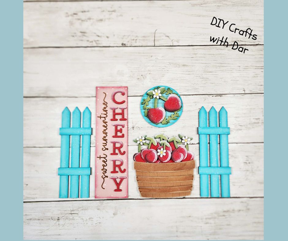 Cherry Barn Door inserts - wood cutouts - unpainted wooden cutouts, ready for you to paint