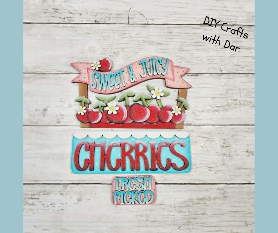 Cherry Basket or Truck Inserts - wood cutouts - unpainted wooden cutouts, ready for you to paint