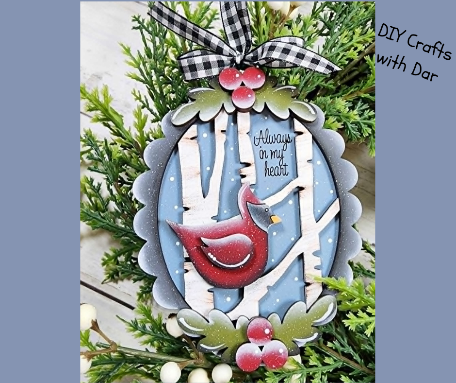 Cardinal Christmas Ornaments set of 3 - unpainted cutouts, ready for you to paint