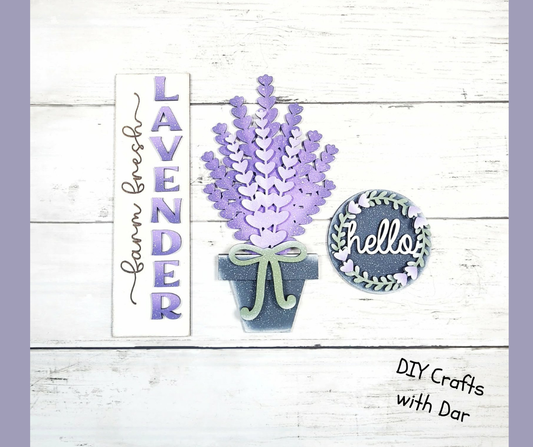 Lavender Barn Door inserts - wood cutouts - unpainted wooden cutouts, ready for you to paint